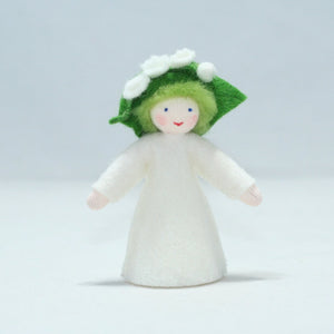 Handmade Lily of the Valley Fairy Doll by Ambrosius – Eco-Friendly Wool Felt Waldorf Toy from Eco Flower Fairies LLC