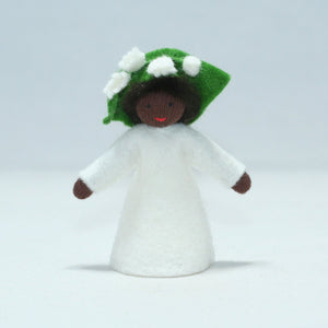 Handmade Lily of the Valley Fairy Doll by Ambrosius – Eco-Friendly Wool Felt Waldorf Toy from Eco Flower Fairies LLC