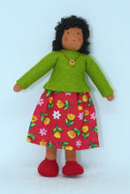 Mother Doll (miniature bendable felt doll, medium skin)
