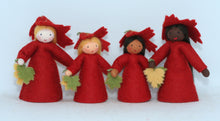 Maple Fairy Doll – 2.5" & 3.5" Handmade Felt Waldorf Decorations by Ambrosius