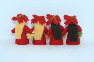 Maple Fairy Doll – 2.5" & 3.5" Handmade Felt Waldorf Decorations by Ambrosius
