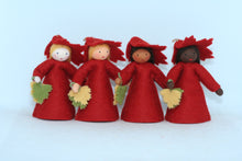 Maple Fairy Doll – 2.5" & 3.5" Handmade Felt Waldorf Decorations by Ambrosius