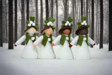 Mistletoe Fairy Doll – 2.5", 3" & 3.5" Handmade Felt Waldorf Decorations by Ambrosius