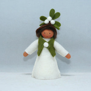 Handmade Mistletoe Fairy Doll by Ambrosius – Eco-Friendly Wool Felt Waldorf Toy from Eco Flower Fairies LLC