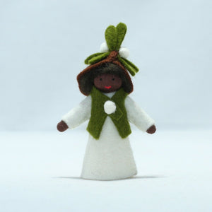Handmade Mistletoe Fairy Doll by Ambrosius – Eco-Friendly Wool Felt Waldorf Toy from Eco Flower Fairies LLC