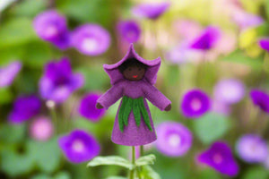 Morning Glory Fairy Doll – 2.5", 3" & 3.5" Handmade Felt Waldorf Decorations by Ambrosius