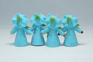 Morning Glory Fairy Doll – 2.5", 3" & 3.5" Handmade Felt Waldorf Decorations by Ambrosius