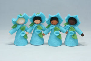 Morning Glory Fairy Doll – 2.5", 3" & 3.5" Handmade Felt Waldorf Decorations by Ambrosius