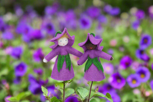 Morning Glory Fairy Doll – 2.5", 3" & 3.5" Handmade Felt Waldorf Decorations by Ambrosius