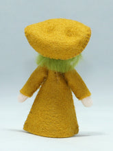 Mushroom World - Chanterelle Mushroom Fairy Doll – 2.5" Handmade Felt Waldorf Decoration by Ambrosius