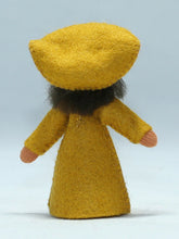 Mushroom World - Chanterelle Mushroom Fairy Doll – 2.5" Handmade Felt Waldorf Decoration by Ambrosius