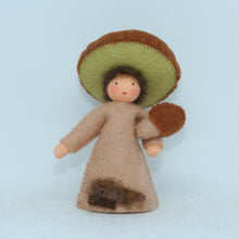 Handmade Porcini Mushroom Fairy Doll by Ambrosius – Eco-Friendly Wool Felt Waldorf Toy from Eco Flower Fairies LLC