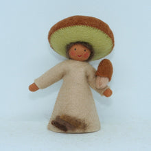Handmade Porcini Mushroom Fairy Doll by Ambrosius – Eco-Friendly Wool Felt Waldorf Toy from Eco Flower Fairies LLC
