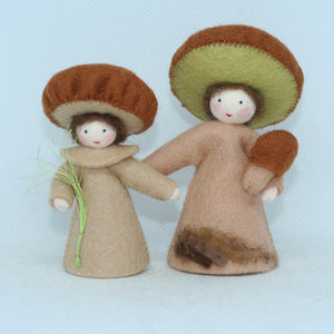 Handmade Porcini Mushroom Fairy Doll by Ambrosius – Eco-Friendly Wool Felt Waldorf Toy from Eco Flower Fairies LLC