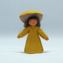 Handmade Chanterelle Mushroom Fairy Doll by Ambrosius – Eco-Friendly Wool Felt Waldorf Toy from Eco Flower Fairies LLC