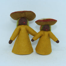 Handmade Jack-o'-Lantern Mushroom Fairy Doll by Ambrosius – Eco-Friendly Wool Felt Waldorf Toy from Eco Flower Fairies LLC