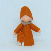 Handmade Lobster Mushroom Fairy Doll by Ambrosius – Eco-Friendly Wool Felt Waldorf Toy from Eco Flower Fairies LLC