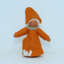 Handmade Lobster Mushroom Fairy Doll by Ambrosius – Eco-Friendly Wool Felt Waldorf Toy from Eco Flower Fairies LLC