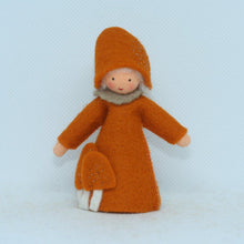 Handmade Lobster Mushroom Fairy Doll by Ambrosius – Eco-Friendly Wool Felt Waldorf Toy from Eco Flower Fairies LLC