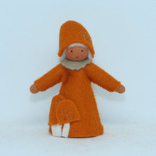 Handmade Lobster Mushroom Fairy Doll by Ambrosius – Eco-Friendly Wool Felt Waldorf Toy from Eco Flower Fairies LLC