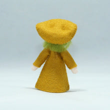 Mushroom World - Chanterelle Mushroom Fairy Doll – 2.5" Handmade Felt Waldorf Decoration by Ambrosius