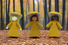 Handmade Chanterelle Mushroom Fairy Doll by Ambrosius – Eco-Friendly Wool Felt Waldorf Toy from Eco Flower Fairies LLC