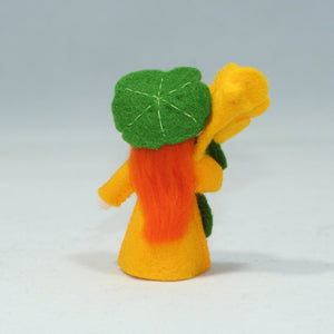 Nasturtium Fairy Doll – 2.5" & 3" Handmade Felt Waldorf Decorations by Ambrosius