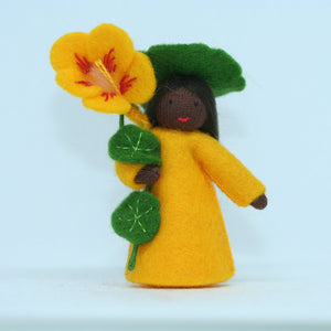 Handmade Nasturtium Fairy Doll by Ambrosius – Eco-Friendly Wool Felt Waldorf Toy from Eco Flower Fairies LLC