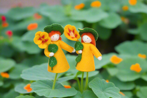 Handmade Nasturtium Fairy Doll by Ambrosius – Eco-Friendly Wool Felt Waldorf Toy from Eco Flower Fairies LLC