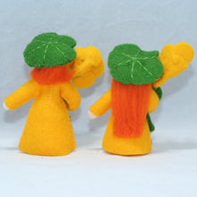 Nasturtium Fairy Doll – 2.5" & 3" Handmade Felt Waldorf Decorations by Ambrosius