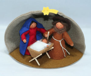 Handmade Nativity Doll Set by Ambrosius – Eco-Friendly Wool Felt Waldorf Toy from Eco Flower Fairies LLC
