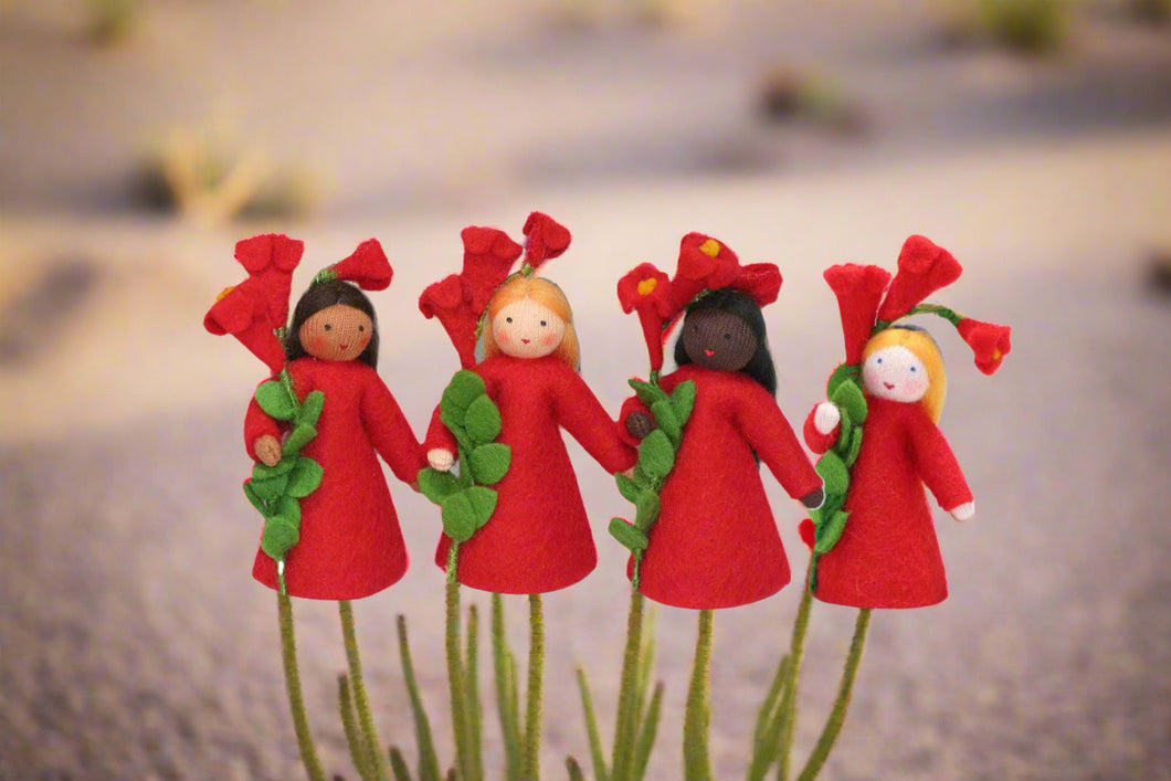 Handmade Ocotillo Fairy Doll by Ambrosius – Eco-Friendly Wool Felt Waldorf Toy from Eco Flower Fairies LLC