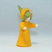 Wheat Prince (miniature standing felt doll, holding grain)
