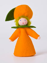 Handmade Orange Fairy Doll by Ambrosius – Eco-Friendly Wool Felt Waldorf Toy from Eco Flower Fairies LLC