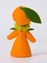 Orange Fairy Doll – 2.5" Handmade Felt Waldorf Decoration by Ambrosius