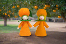 Handmade Orange Fairy Doll by Ambrosius – Eco-Friendly Wool Felt Waldorf Toy from Eco Flower Fairies LLC