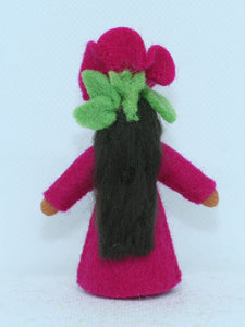 Petunia Fairy Doll – 2.5" Handmade Felt Waldorf Decoration by Ambrosius