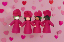 Petunia Fairy Doll – 2.5" Handmade Felt Waldorf Decoration by Ambrosius