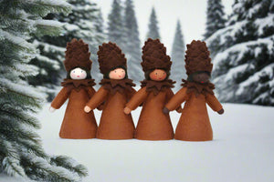 Handmade Pine Cone Fairy Doll by Ambrosius – Eco-Friendly Wool Felt Waldorf Toy from Eco Flower Fairies LLC