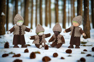 Handmade Pine Pixie Doll by Ambrosius – Eco-Friendly Wool Felt Waldorf Toy from Eco Flower Fairies LLC