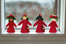 Handmade Poinsettia Fairy Doll by Ambrosius – Eco-Friendly Wool Felt Waldorf Toy from Eco Flower Fairies LLC