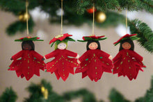 Handmade Poinsettia Princess Doll by Ambrosius – Eco-Friendly Wool Felt Waldorf Toy from Eco Flower Fairies LLC