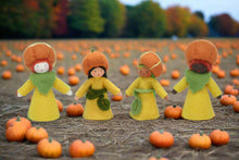 Handmade Pumpkin Fairy Doll by Ambrosius – Eco-Friendly Wool Felt Waldorf Toy from Eco Flower Fairies LLC