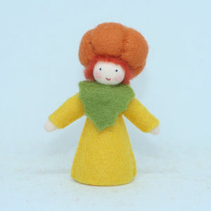 Handmade Pumpkin Fairy Doll by Ambrosius – Eco-Friendly Wool Felt Waldorf Toy from Eco Flower Fairies LLC