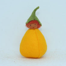 Handmade Pumpkin Puck Doll by Ambrosius – Eco-Friendly Wool Felt Waldorf Toy from Eco Flower Fairies LLC