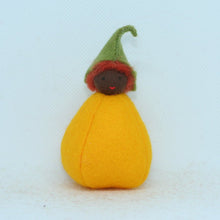 Handmade Pumpkin Puck Doll by Ambrosius – Eco-Friendly Wool Felt Waldorf Toy from Eco Flower Fairies LLC