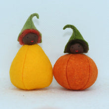 Handmade Pumpkin Puck Doll by Ambrosius – Eco-Friendly Wool Felt Waldorf Toy from Eco Flower Fairies LLC