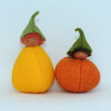 Handmade Pumpkin Puck Doll by Ambrosius – Eco-Friendly Wool Felt Waldorf Toy from Eco Flower Fairies LLC