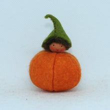 Handmade Pumpkin Puck Doll by Ambrosius – Eco-Friendly Wool Felt Waldorf Toy from Eco Flower Fairies LLC