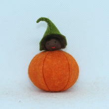 Handmade Pumpkin Puck Doll by Ambrosius – Eco-Friendly Wool Felt Waldorf Toy from Eco Flower Fairies LLC
